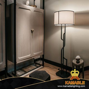 Напольный светильник тени ткани конструкции гостиницы изготовленный на заказ (KJ018)