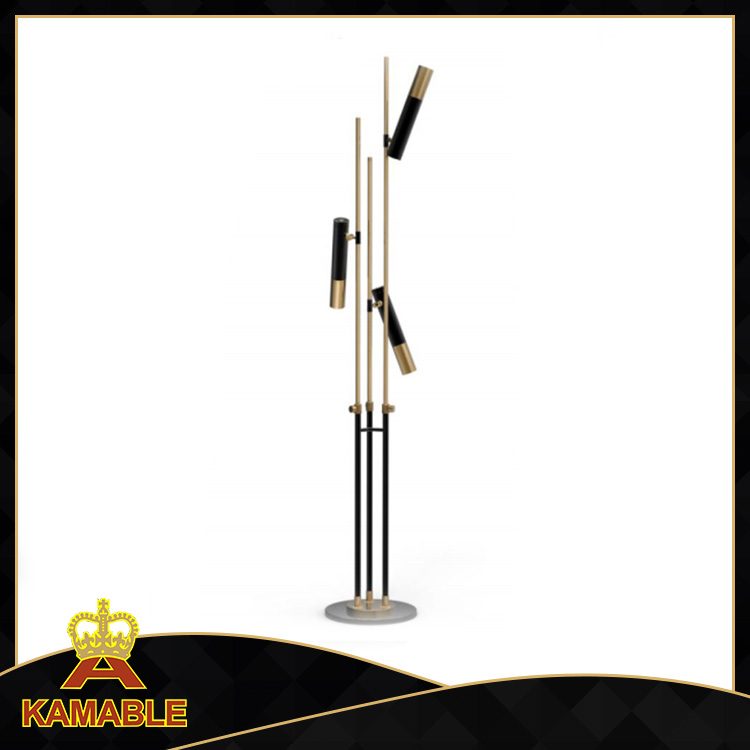 Современный подвесной светильник из черной и золотой стали (KAP6070)