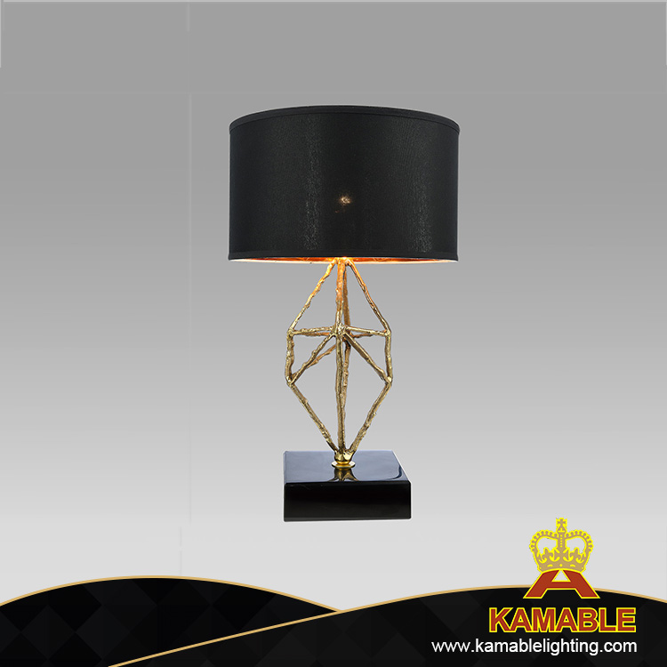 Fancy Steel Golden Bedside Table Lamp Gt8640 1