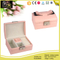 Pink White Small Cute PU leather Jewelry Box With Lock