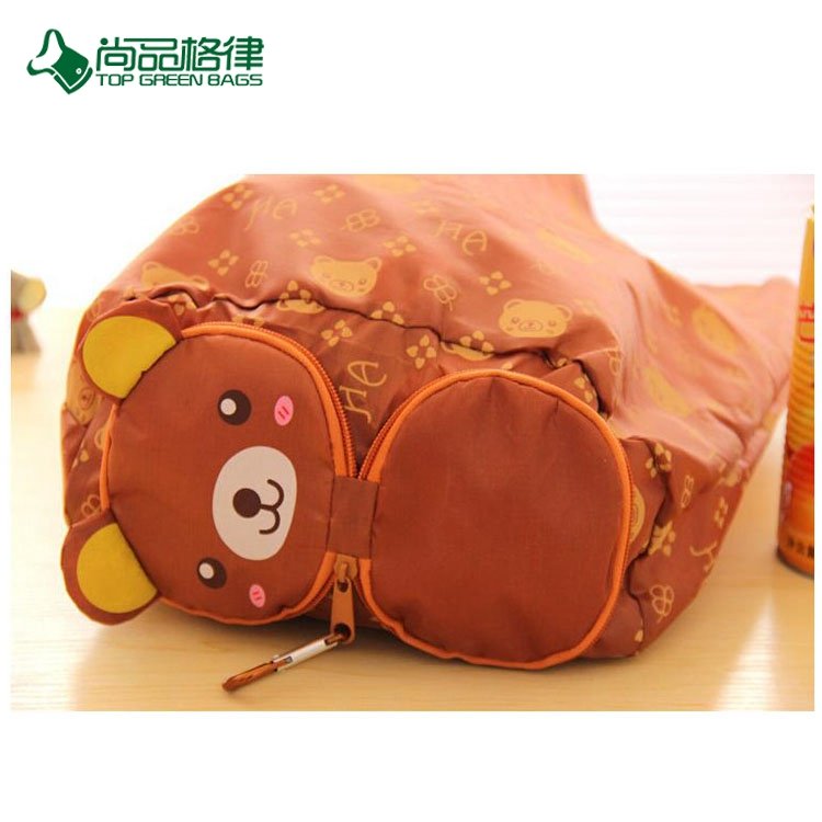 ODM/Wholesale Newest Design 210d Polyester Custom Cartoon Animal Recycle Folding Shopping Bag