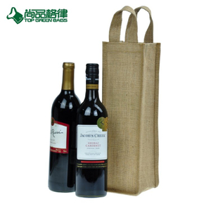 Most Popular Single Bottle Burlap Wine Bags Jute Gift Wine Bag (TP-WB129)