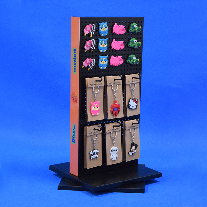 turnable counter metal perforated plate display stand (PHD8010)