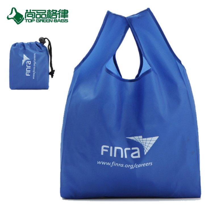 Polyester Foldable Nylon Grocery Bag Shopping Tote Bag With Seperated Pouch (TP-FB220)
