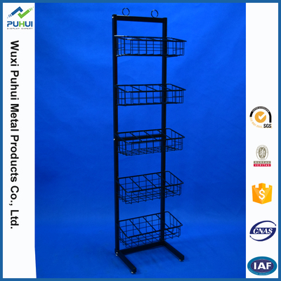 Stable Floor Standing Metal Glass Bottles Display Rack(PHY3030)