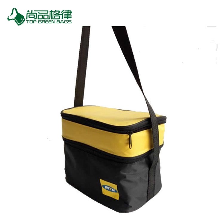 High Quality Multi Pocket Double Deck Customize Patterns Simple Style Lunch Bag