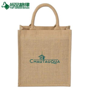 Promotional Recycle Grocery Bags Laminated Jute Burlap Tote Bag (TP-SP657)