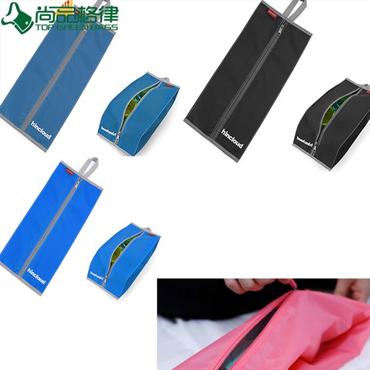 Custom Made Waterproof Polyester Travel Shoe Bag (TP-SB003)
