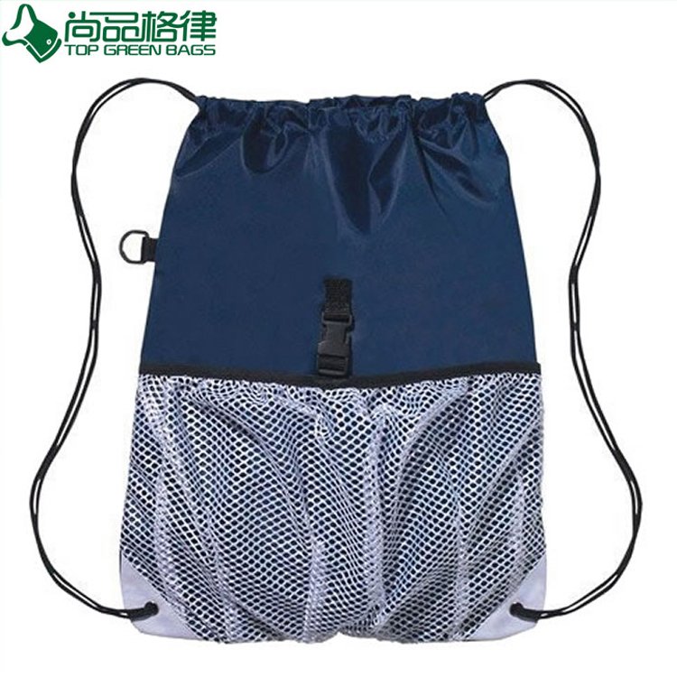 Drawstring Bag Backpack Mesh Sports Bag (TP-dB090)