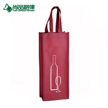 Customized Non Woven Single Bottle Bag Gift Wine Tote Bags (TP-WB124)