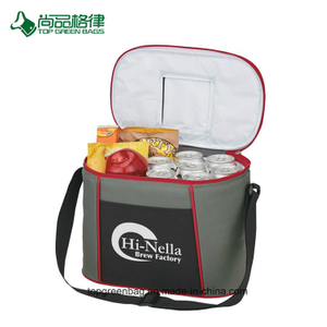 High Quality Polyester Front Pocket Top Compartment Zippered Cooler Bag