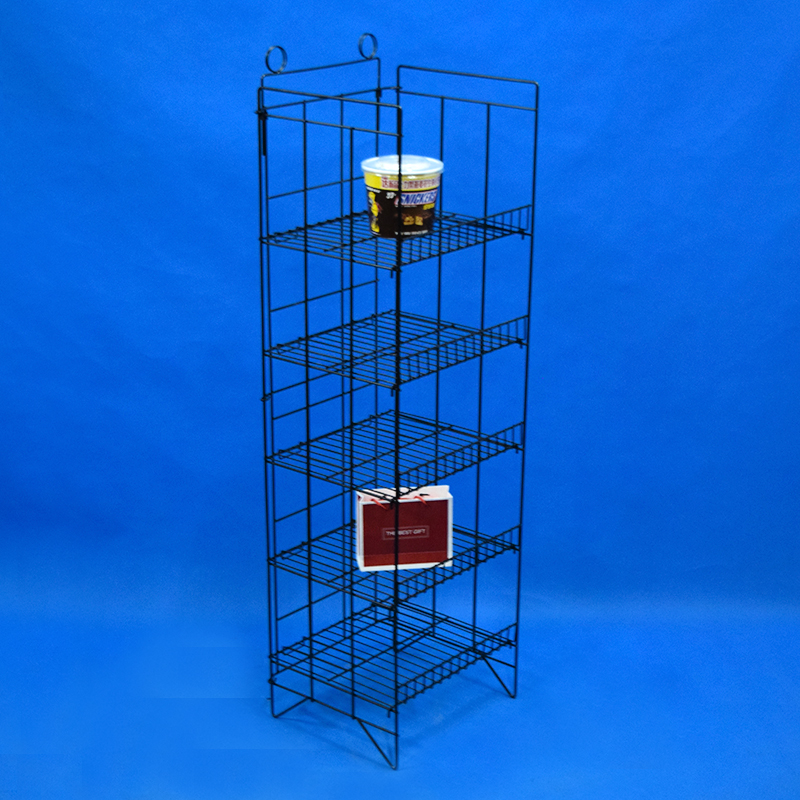 Floor Standing Iron Wire Adjustable Shelf Display Rack(PHY3032)