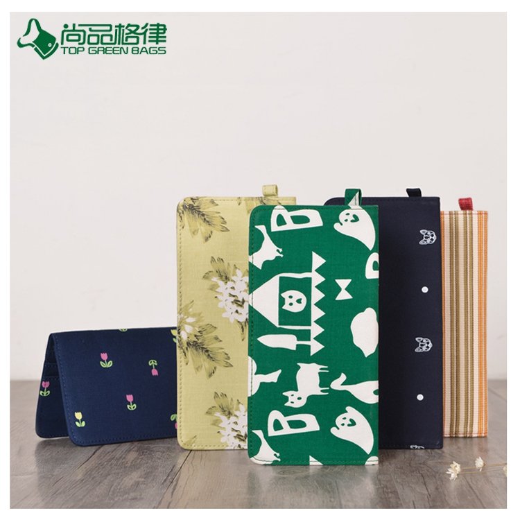 Custom High quality Canvas Floral Pattern Folder Long Coin Purse Bags