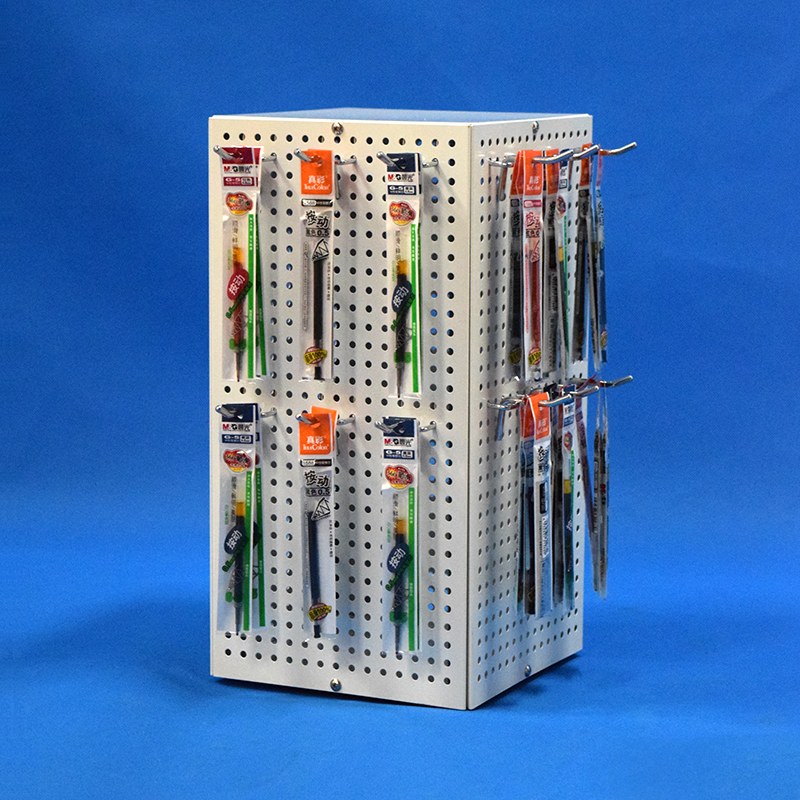 4 sides counter rotating steel pegboard pos display(PHD8015)