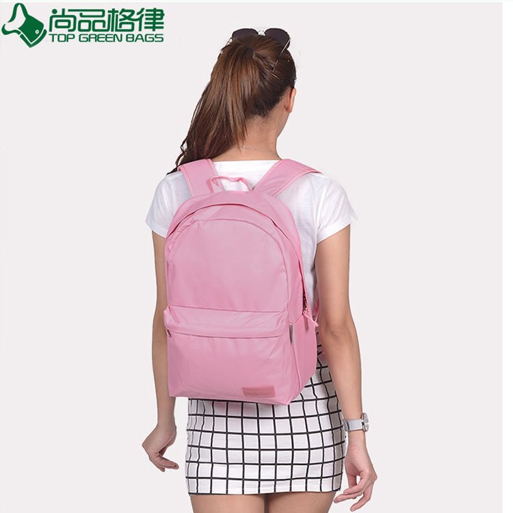 Fashion pink sling backpack bag custom logo ladies backpack (TP-BP256)