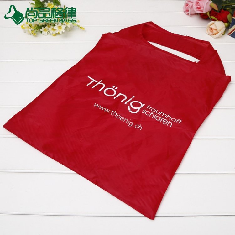 Customized polyester tote shopping bag reusable foldable bag (TP-FB202)