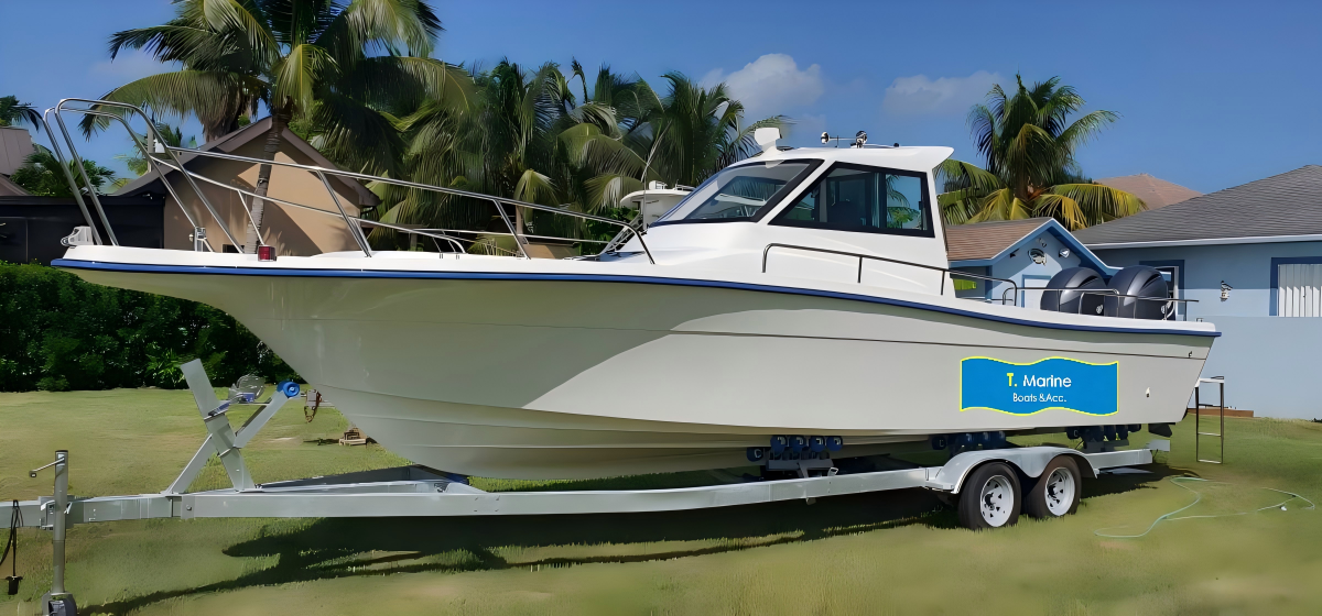 Thuyền đ&aacute;nh c&aacute; sợi thủy tinh Times Marine c&oacute; cabin