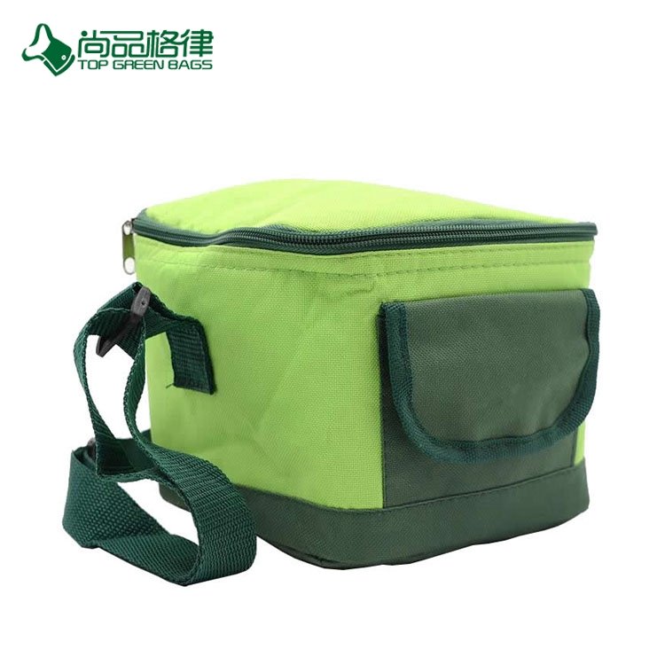 Custom Cheap High Quality Polyestser Lunch Cooler Bags with Front Pocket