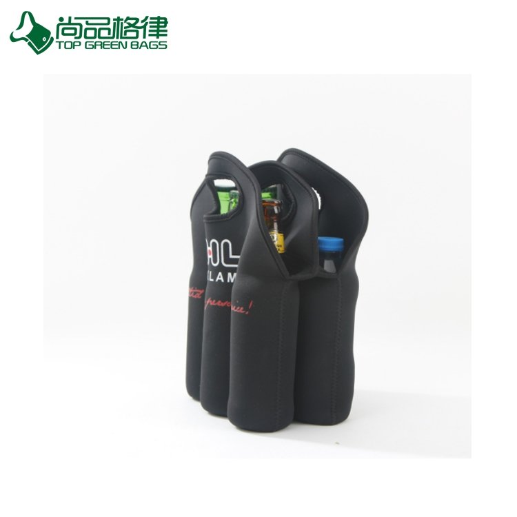 Custom Insulated Neoprene 6 Pack Wine Bottle Bag Neoprene Wine Carrier