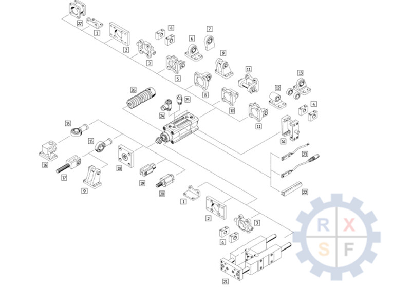 Цилиндр тавра Festo пневматический