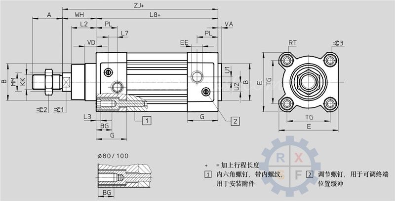 Cylindre pneumatique de marque de Festo