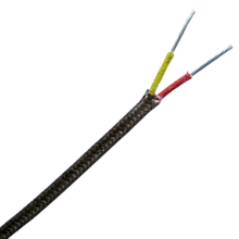 High temp. fiberglass insulated parallel construction thermocouple wire and extension wire - Single pair
