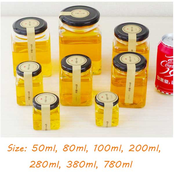 Square Glass Jars with Caps